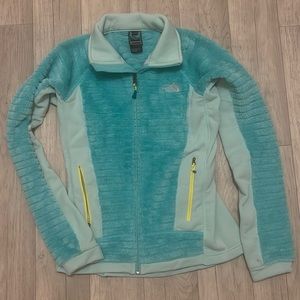 The north face summit series fluffy ribbed fleece blue neon
